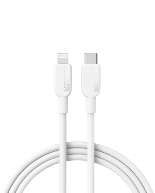 Anker 310 USB C to Lightning Cable (White, 3ft)
